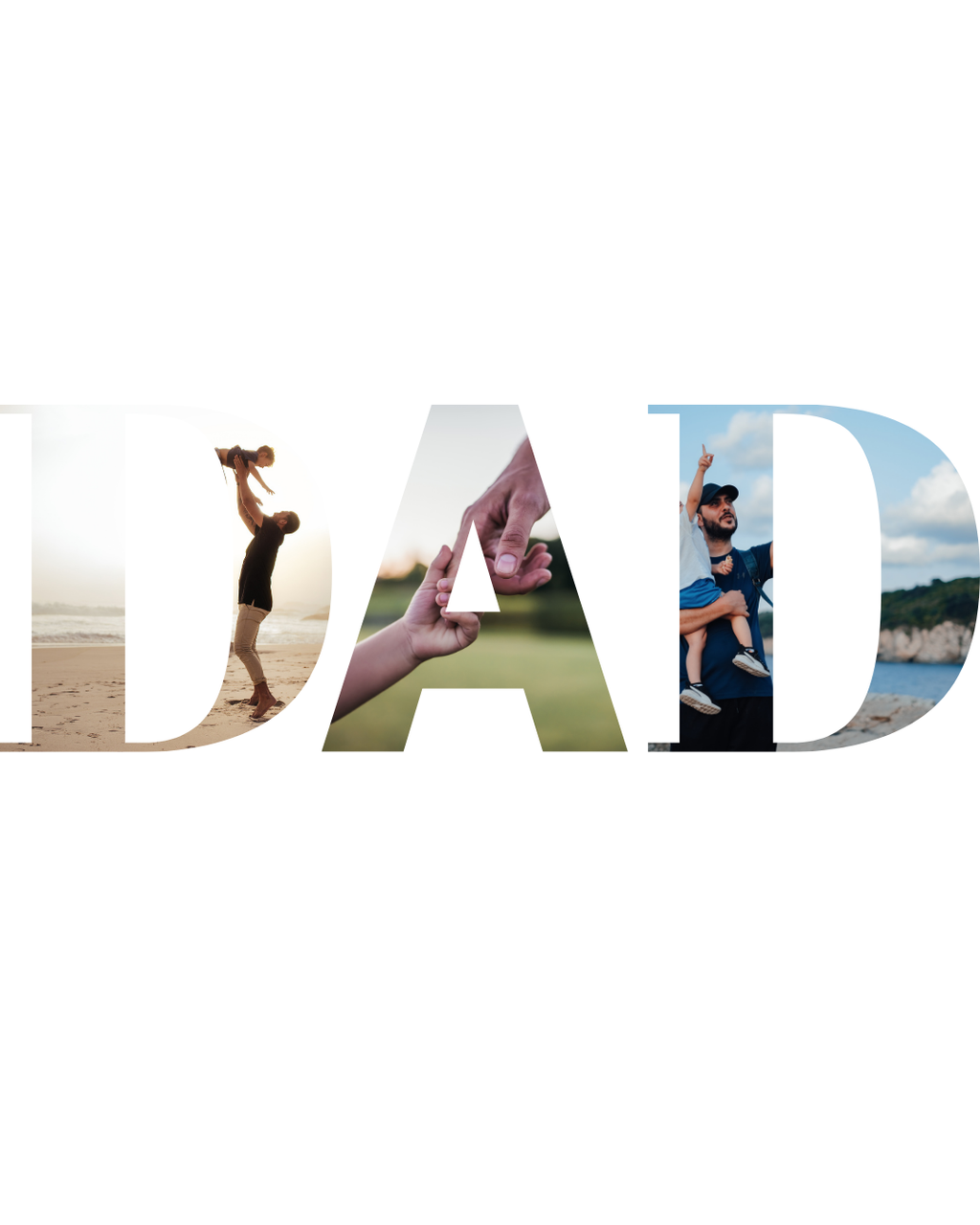 Photo Collage DAD T-Shirt 🩵