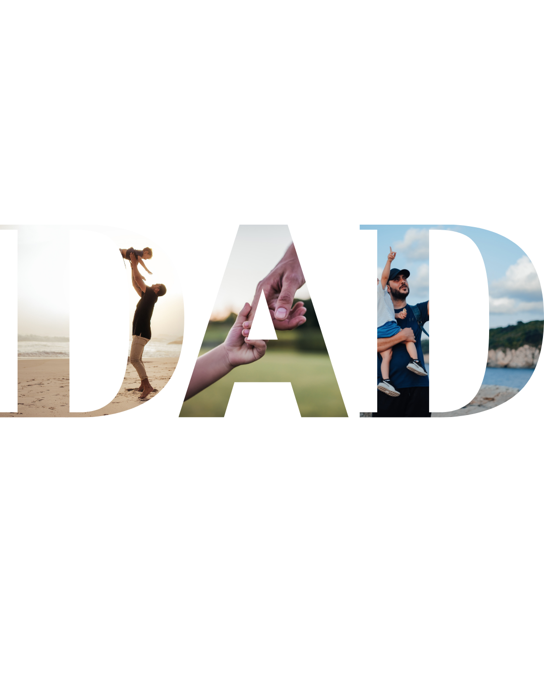 Photo Collage DAD T-Shirt 🩵