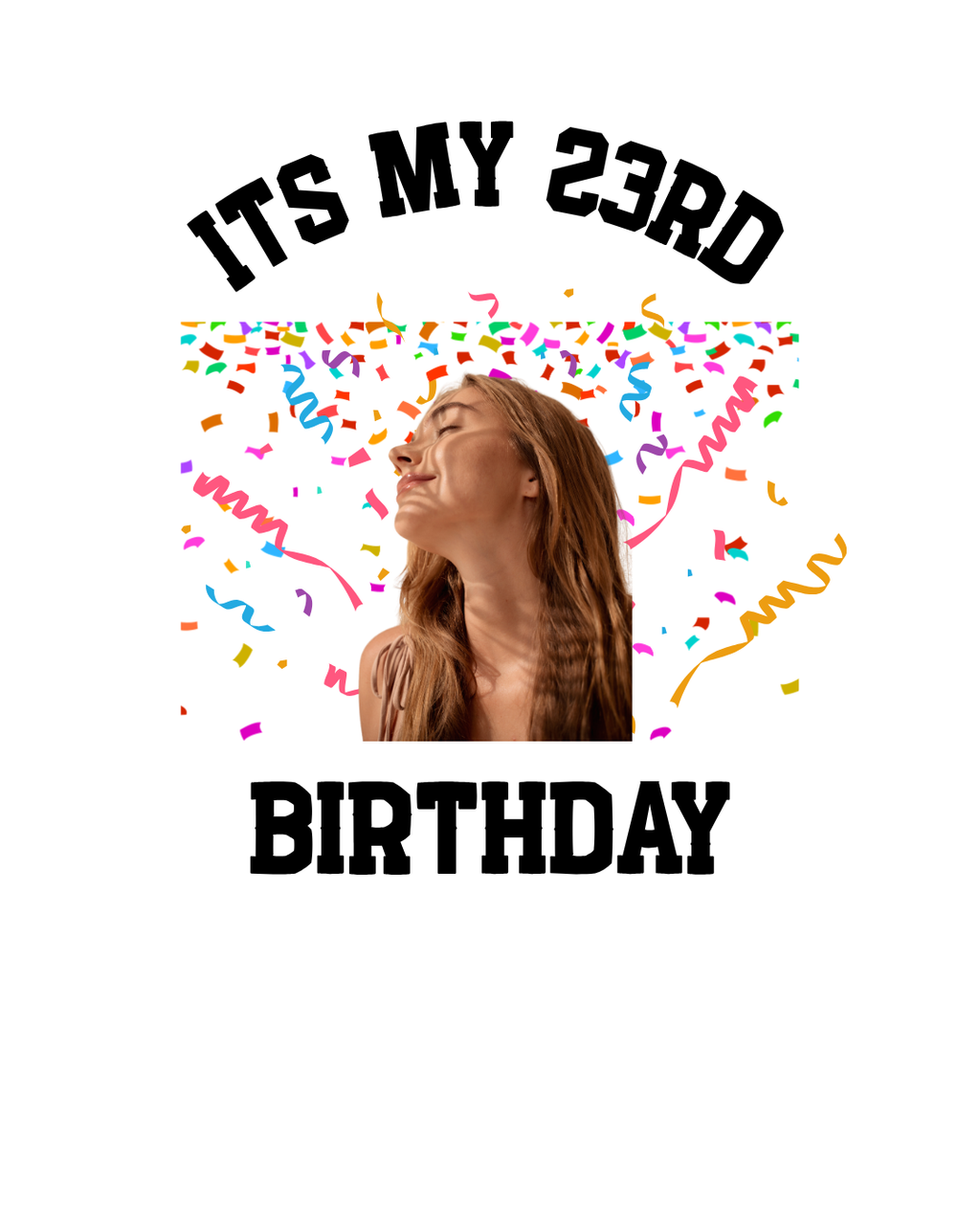 Personalised Birthday T-Shirt Custom Photo & Age