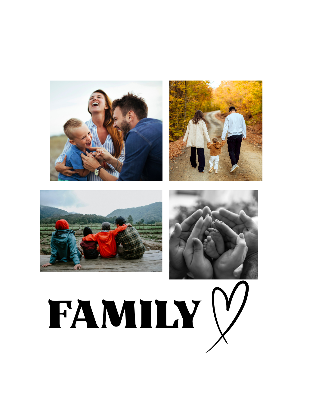 Personalised Family Photo T-Shirt - 4 Photos