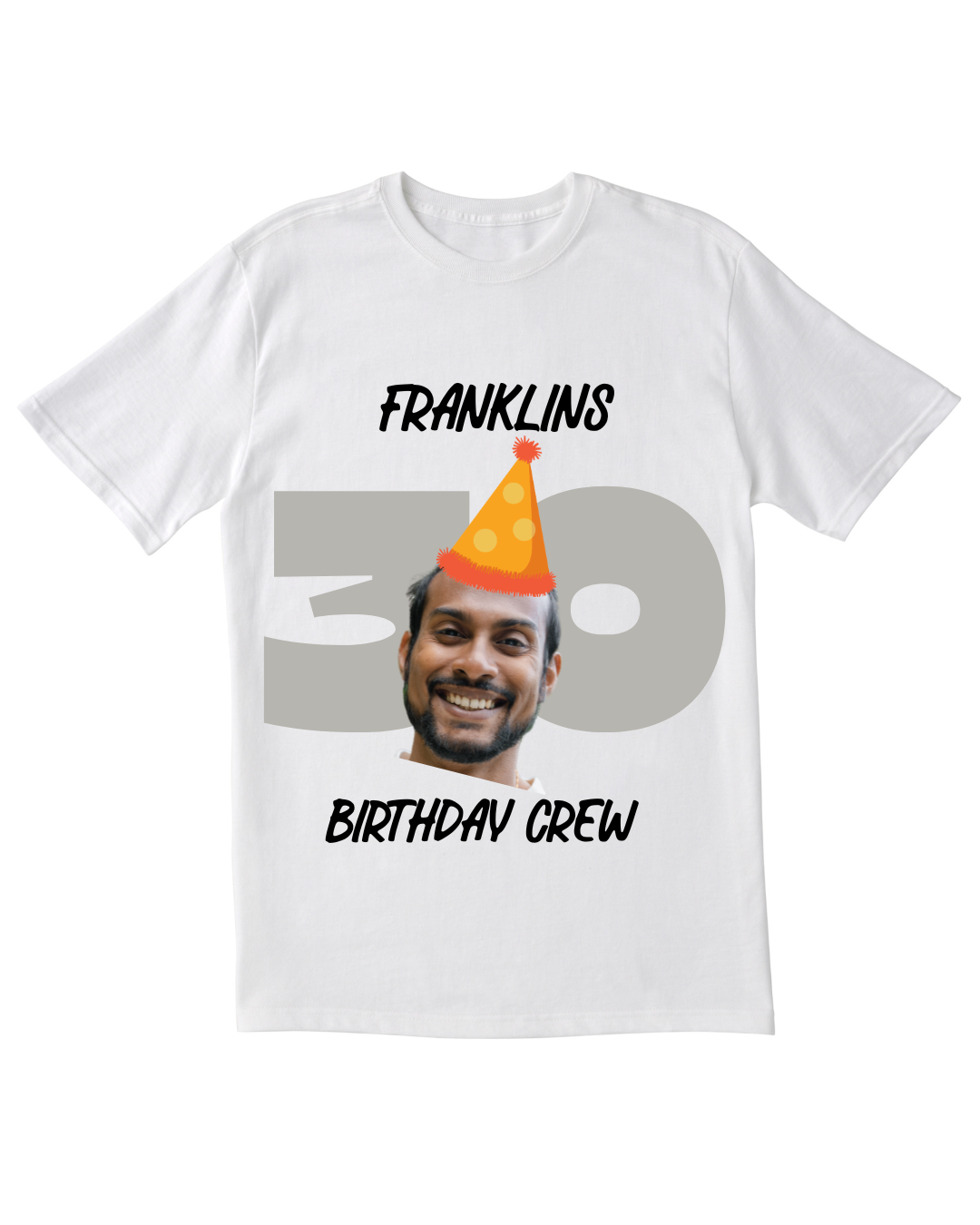 Personalised Birthday T-Shirt - Photo, Name & Age