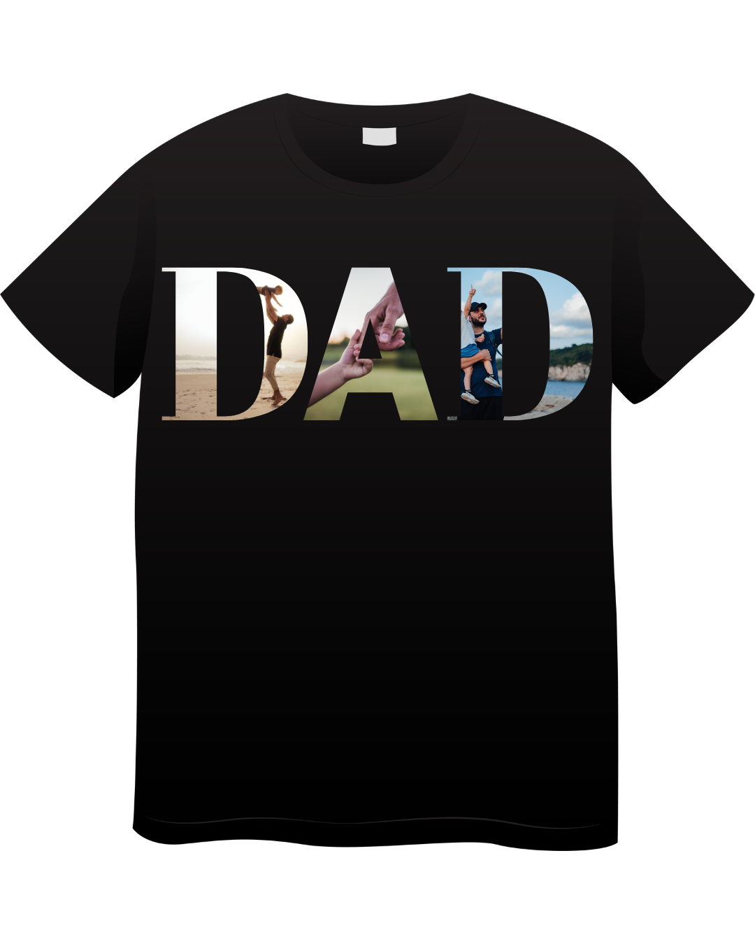 Photo Collage DAD T-Shirt 🩵