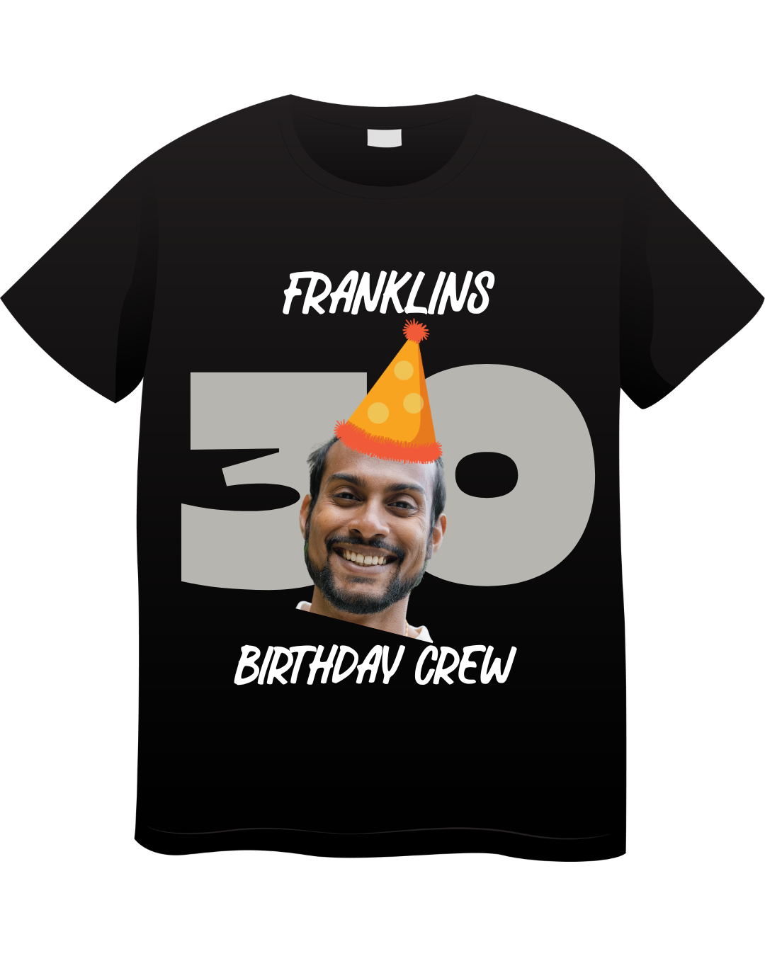 Personalised Birthday T-Shirt - Photo, Name & Age