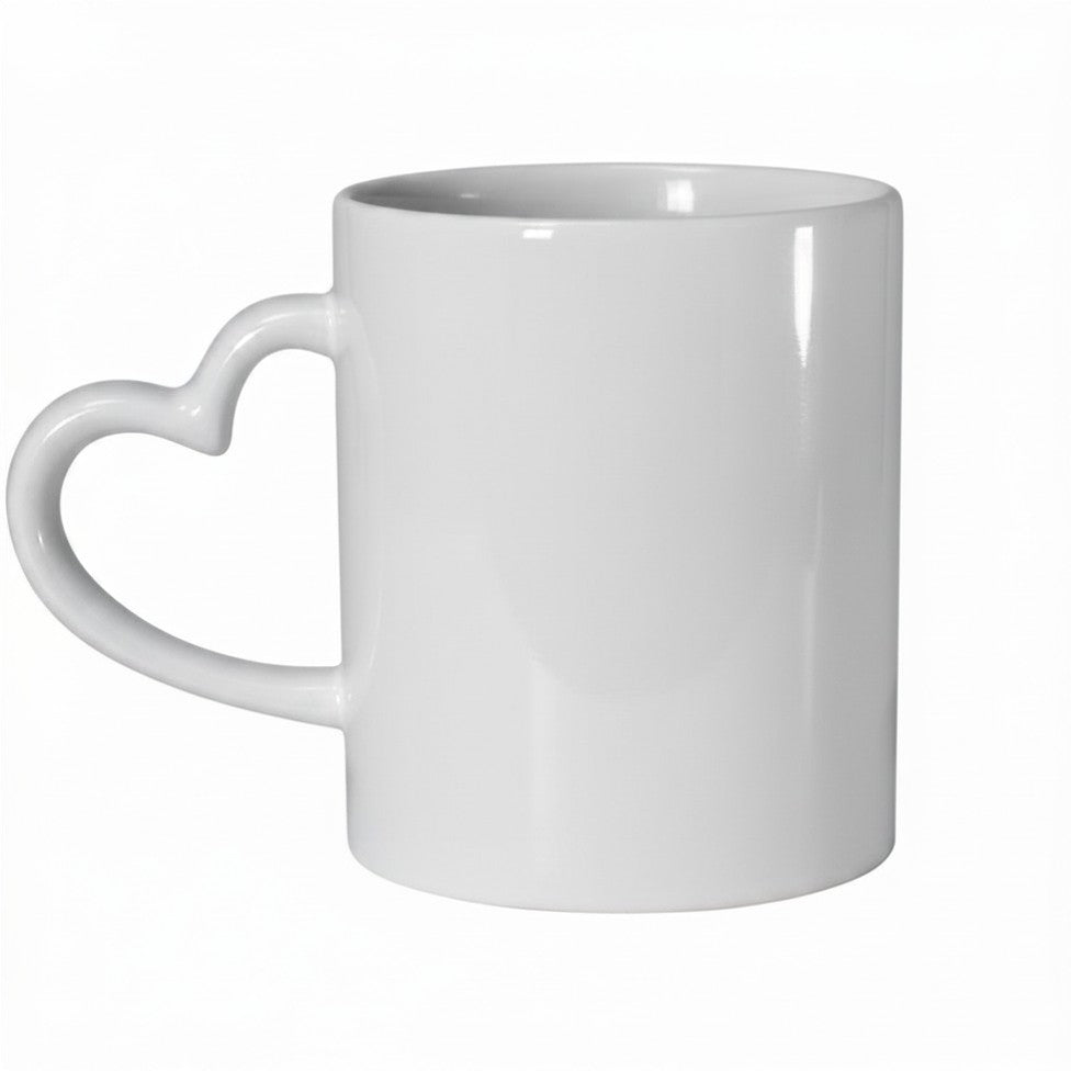 Personalised 11oz Heart Handle Mug